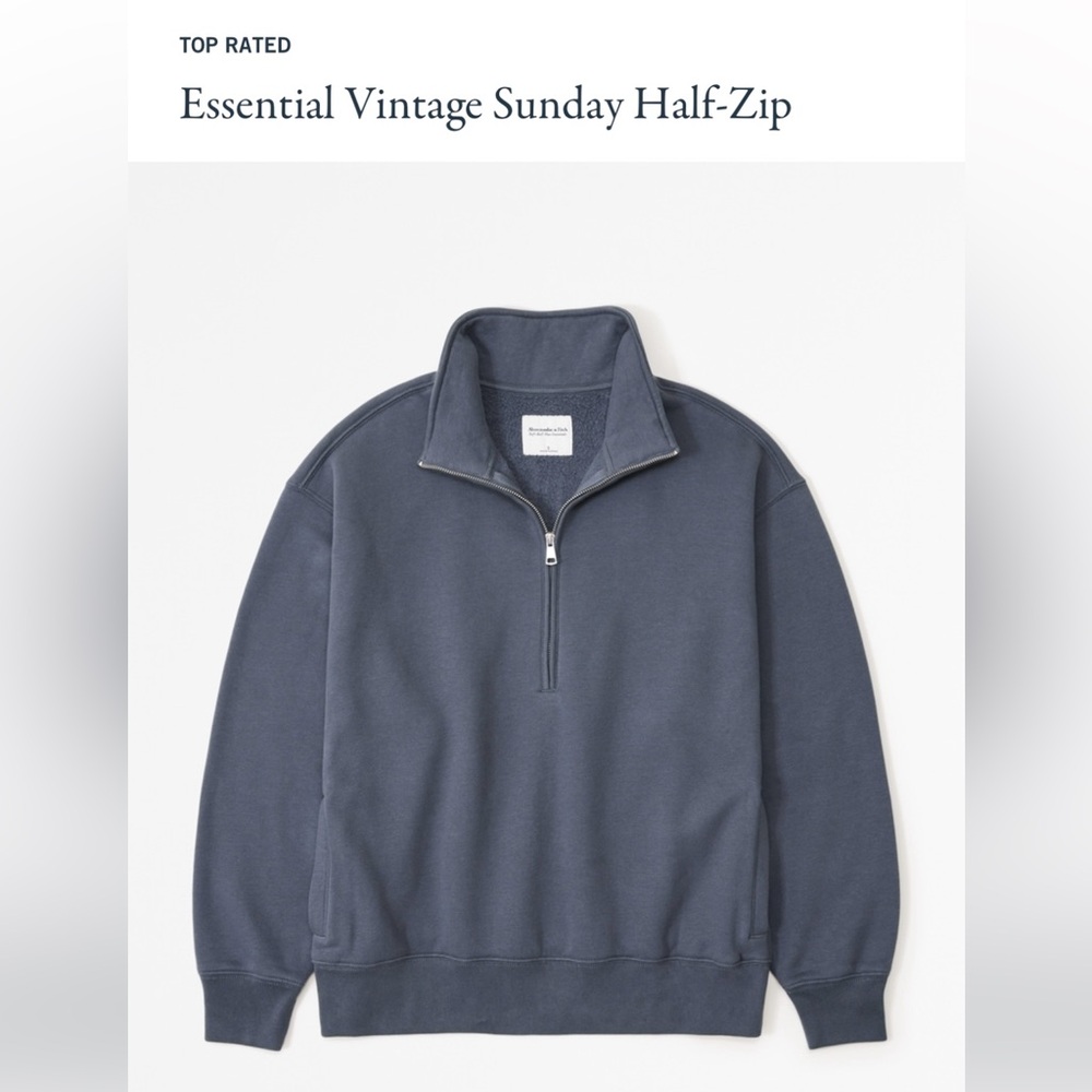 Abercrombie & Fitch Essential Vintage Sunday Half-Zip